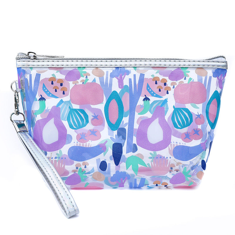 Stylish Copyright Figure Fruit Buggy Transparent Cosmetic Bags