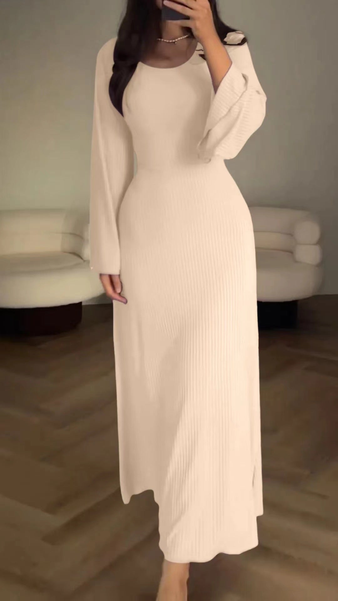 Women's Long Sleeve Loose Leisure Professional Dress