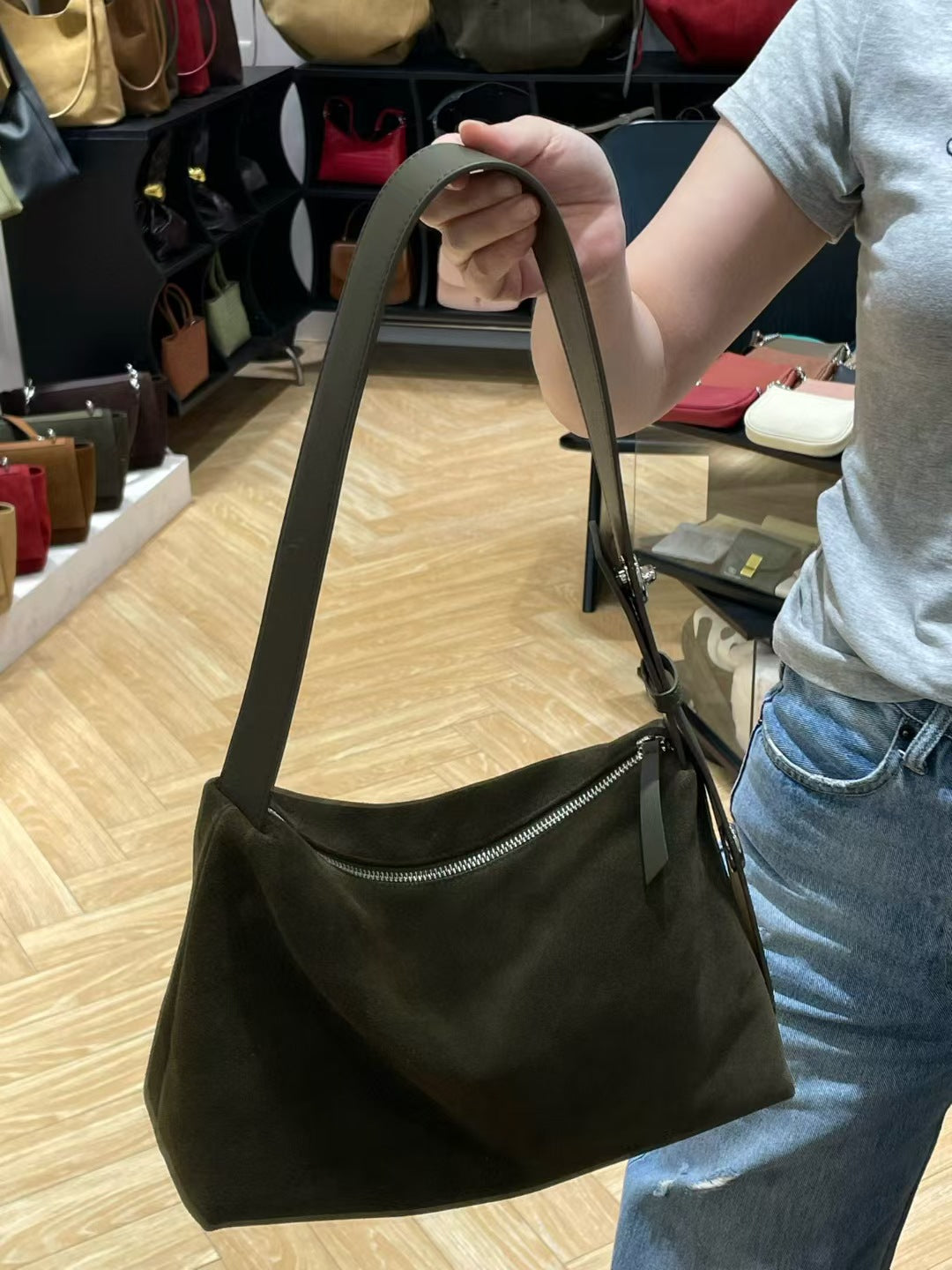 Underarm Lunch Box Fashionable Large Capacity Frosted Armpit Bags