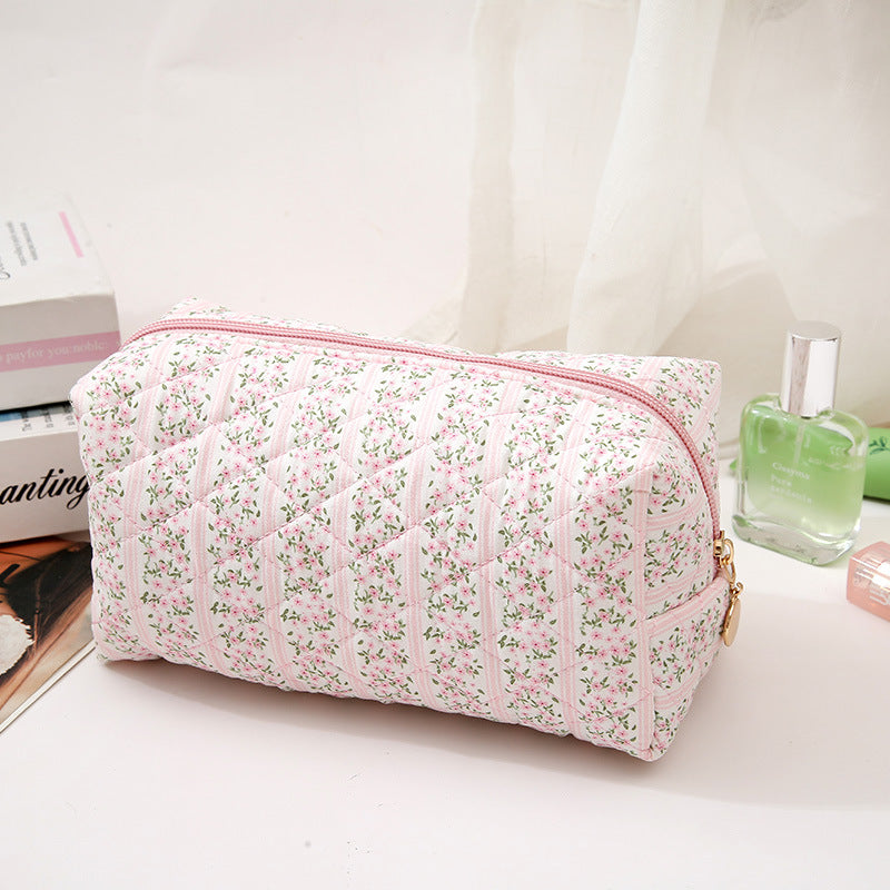 Floral Makeup Large Capacity Sense Convenient Cosmetic Bags
