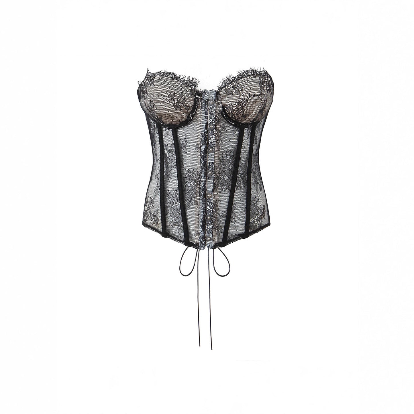 Summer French Retro Lace Stitching Sexy Hot Slim Tops