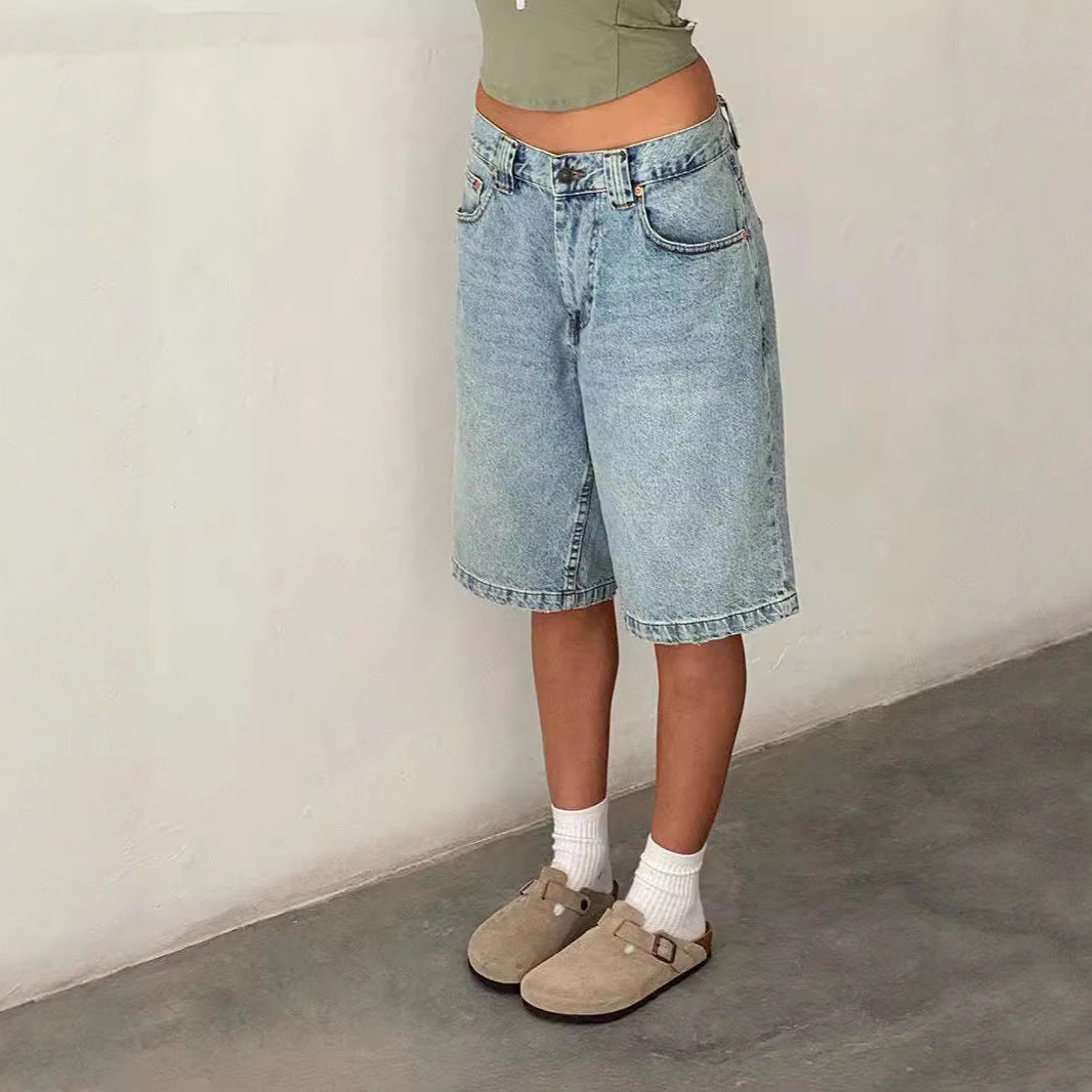 Women's Denim No Bomb Fitted Figure Flattering Shorts