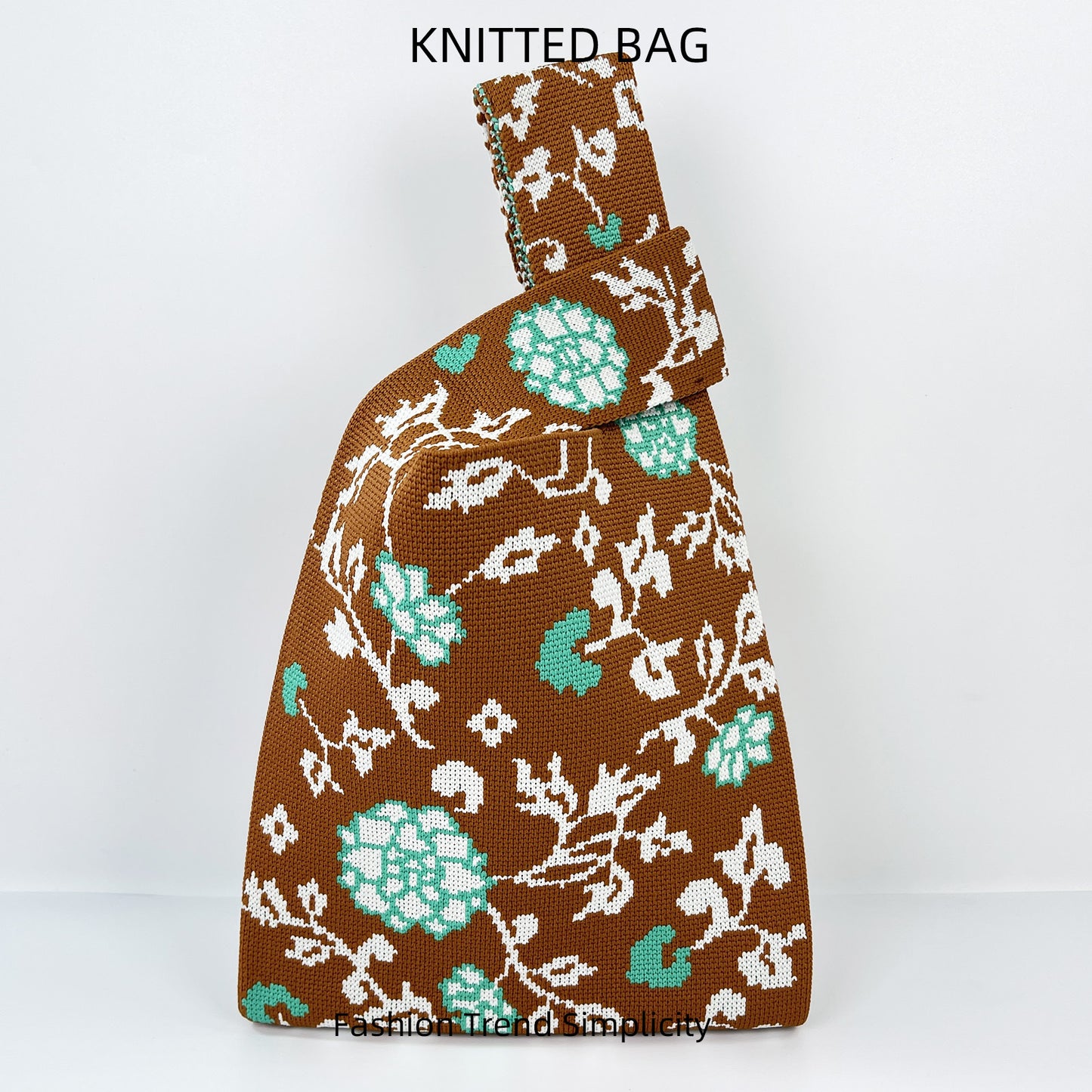 Women's Niche Design Hydrangea Flower Knitted Versatile Handbags