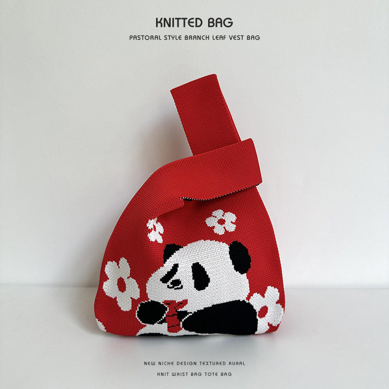 Women's Cute Panda Trendy Daily Versatile Polyester Handbags