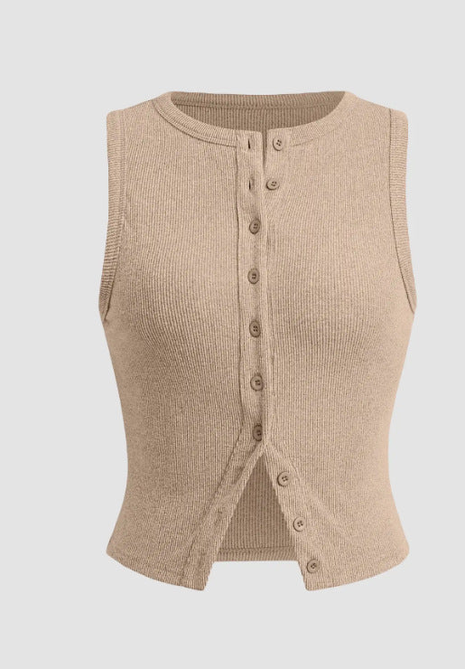 Women's Summer Slim Fit Sleeveless Waistcoat Women's Vest