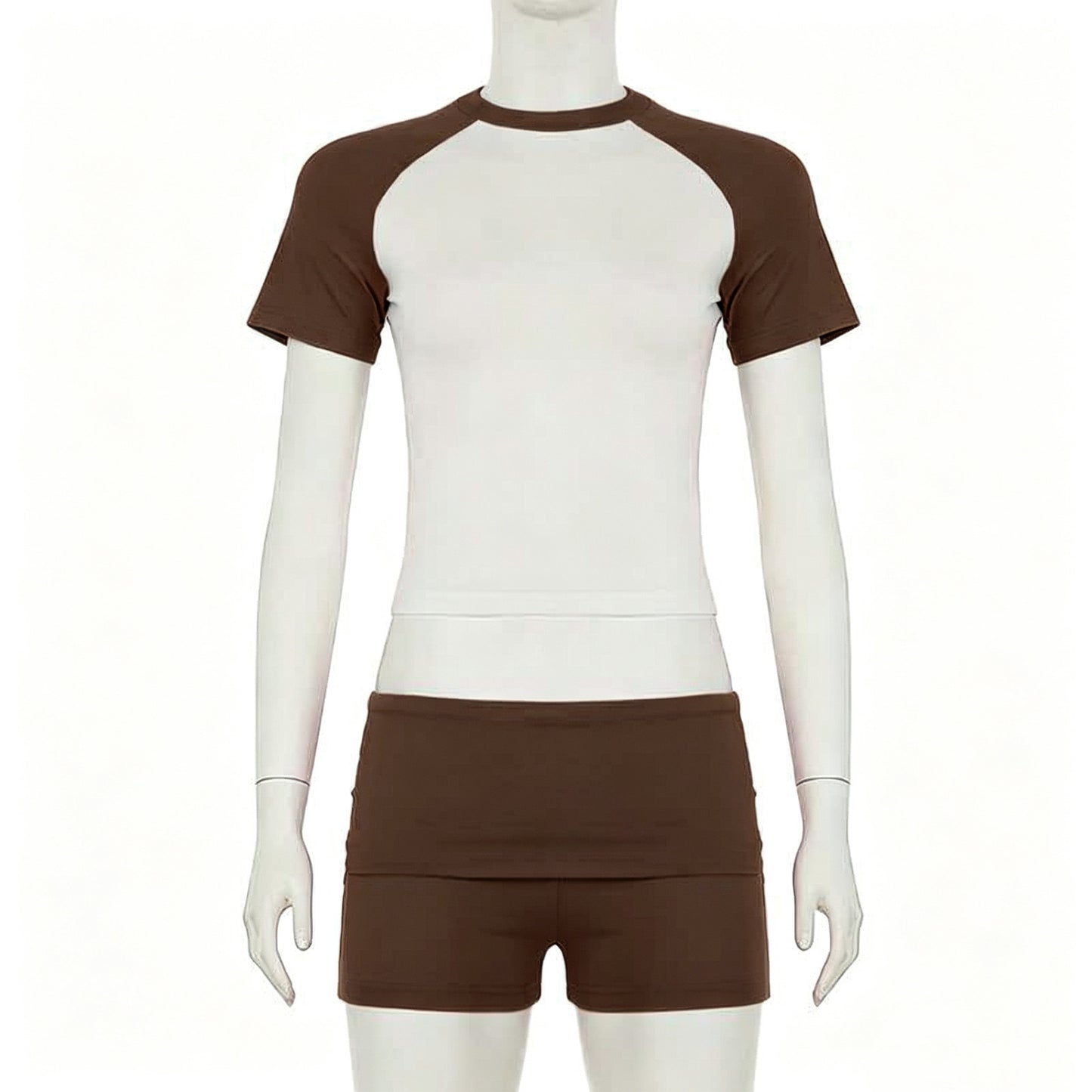 Comfortable Basic Sports Short-sleeved Solid Hair Fashion Casual Suit
