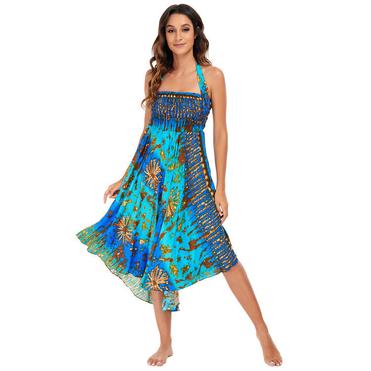 Casual Thai Vacation Big Swing Belly Skirts