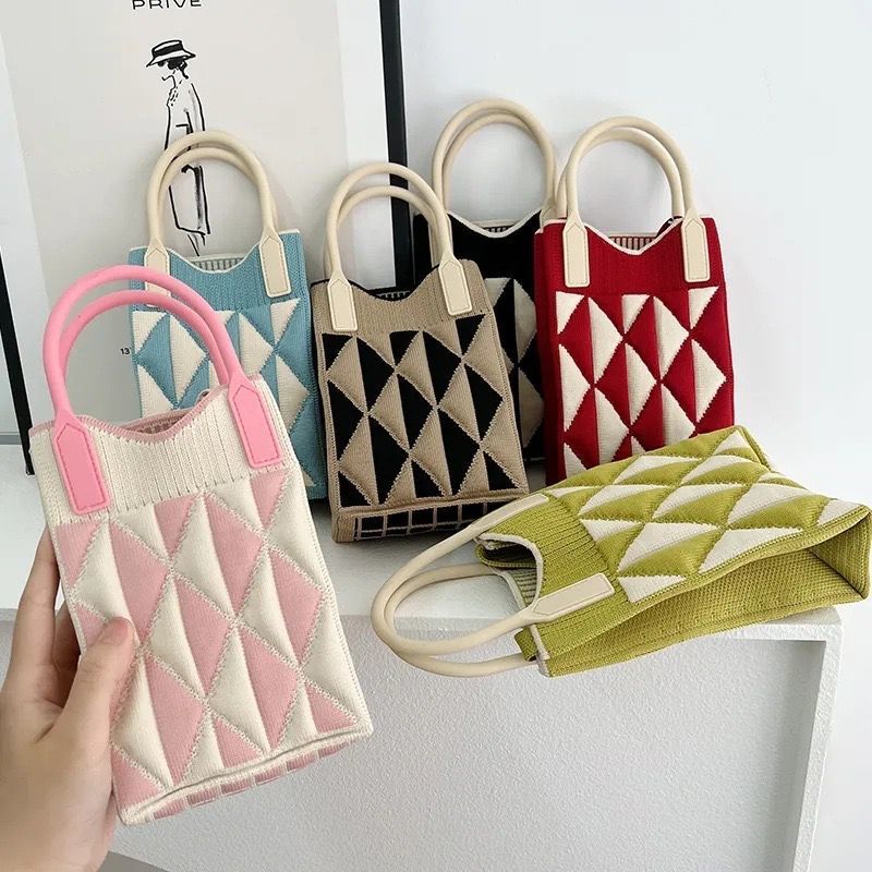 Knitted Korean Style Woolen Yarn Fashion Phone Bags