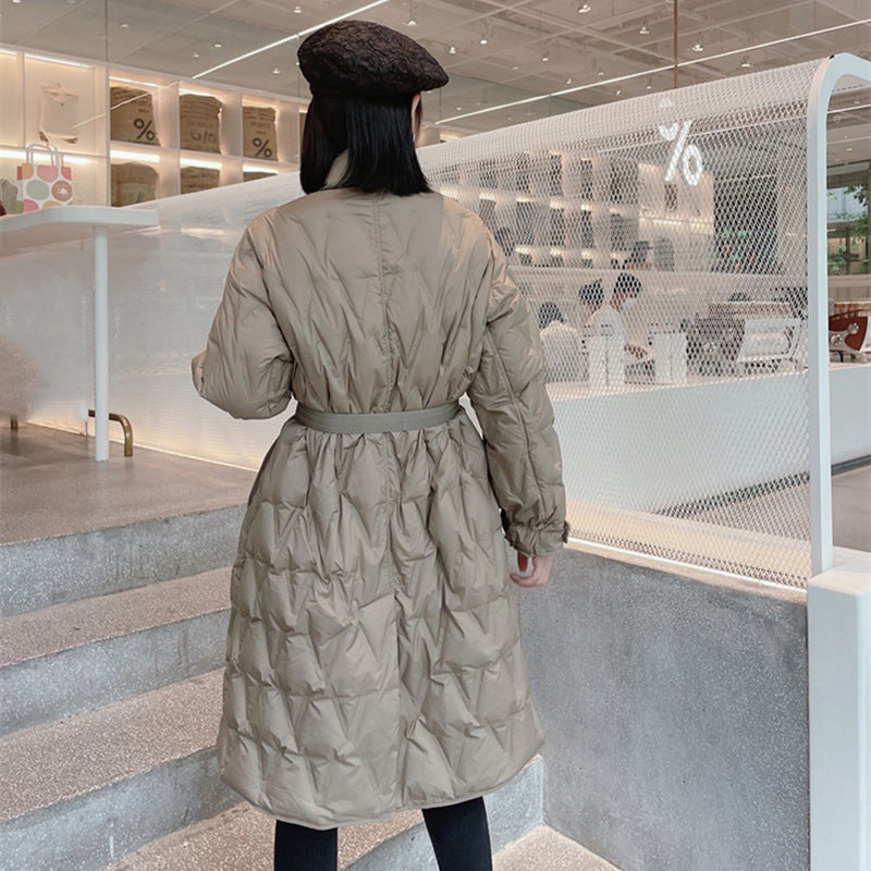 Down Female Minority Adhesive Fashionable Long Jackets