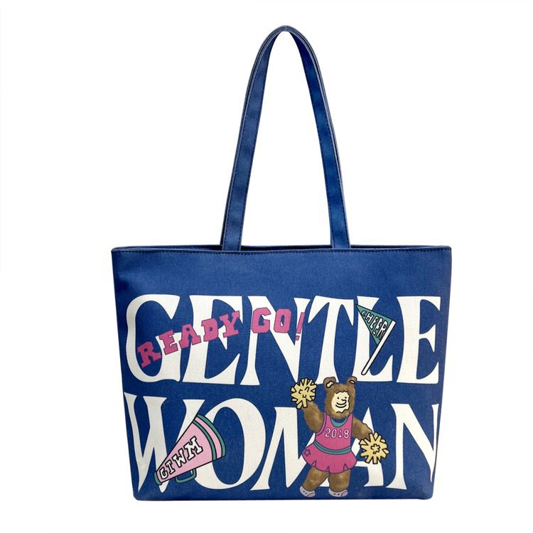 Letter Print Large Capacity Canvas Texture Tote Bags