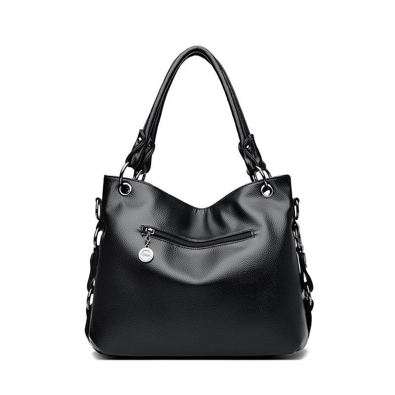 Women's Fashion Color Matching Leather Pattern Commuter Handbags