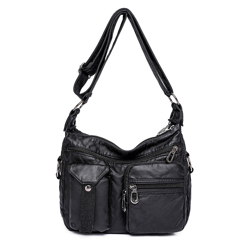 Women's Washed Leather Mother Fashionable Large Capacity Bags