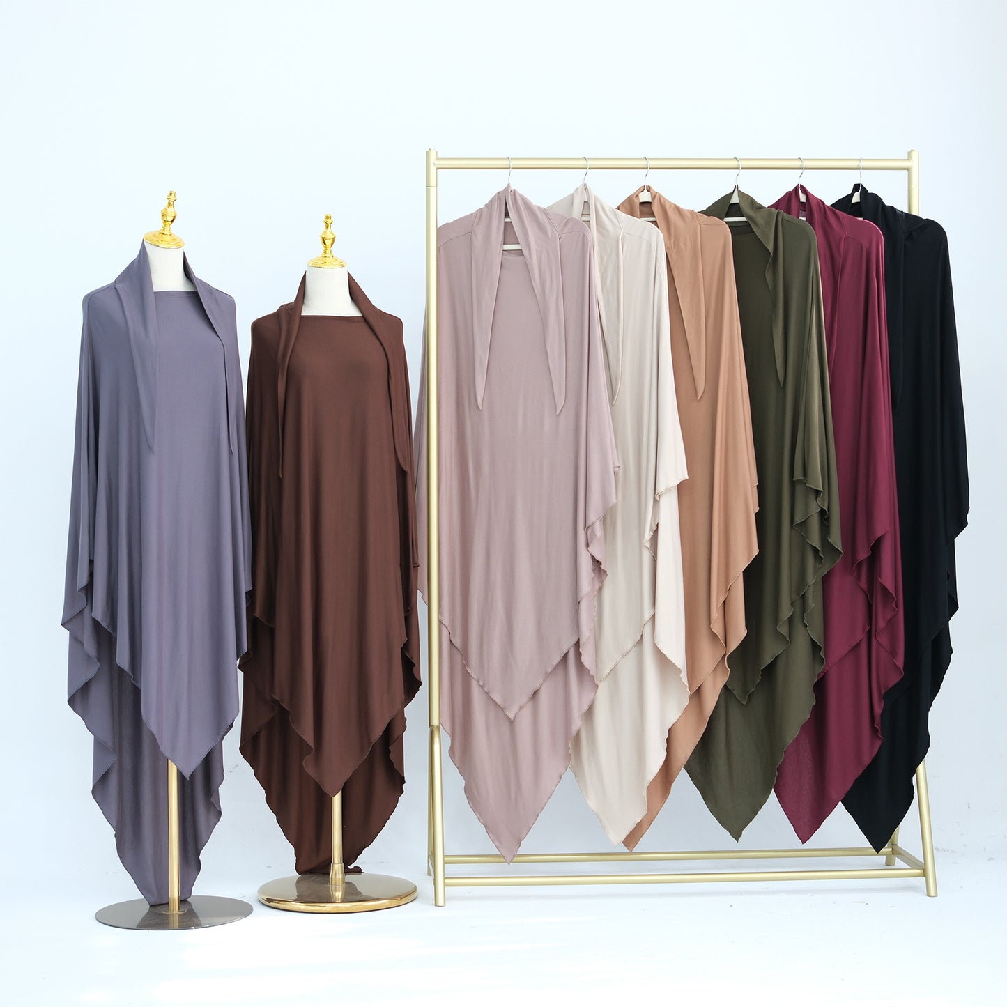 New Comfortable Solid Color Big Scarf Dresses