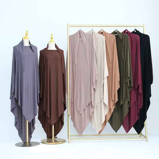 New Comfortable Solid Color Big Scarf Dresses