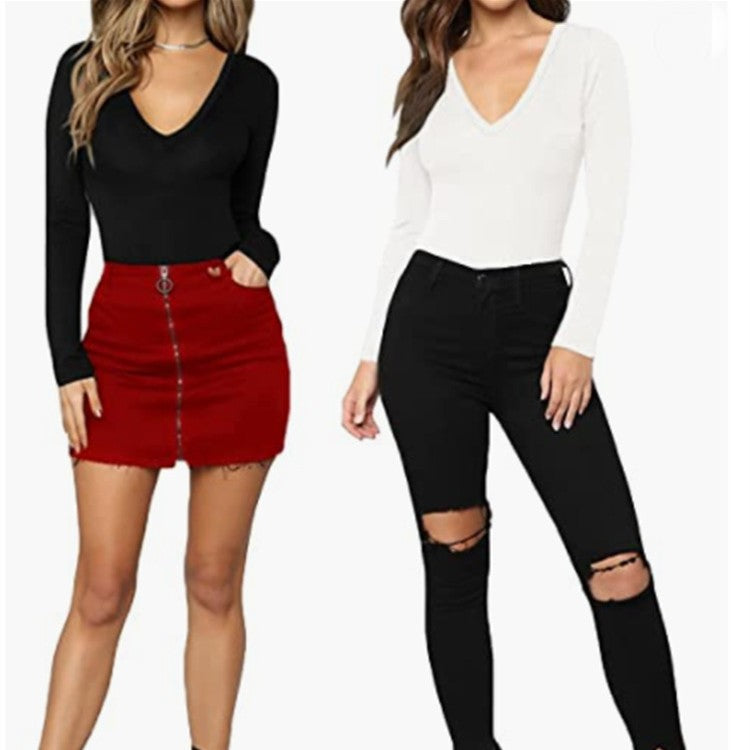 Women's Long Sleeve Slim Fit Trendy Women's Jumpsuit/clothing