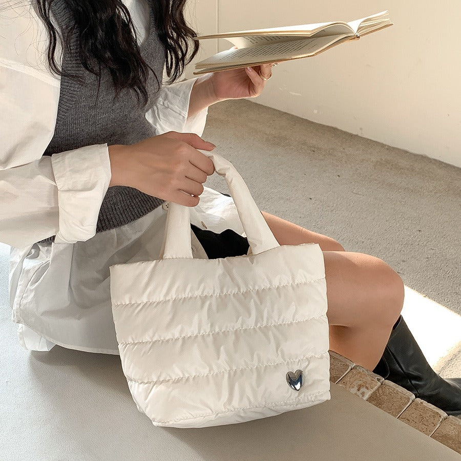 Women's High-grade Love Jacket Down Niche Horizontal Handbags