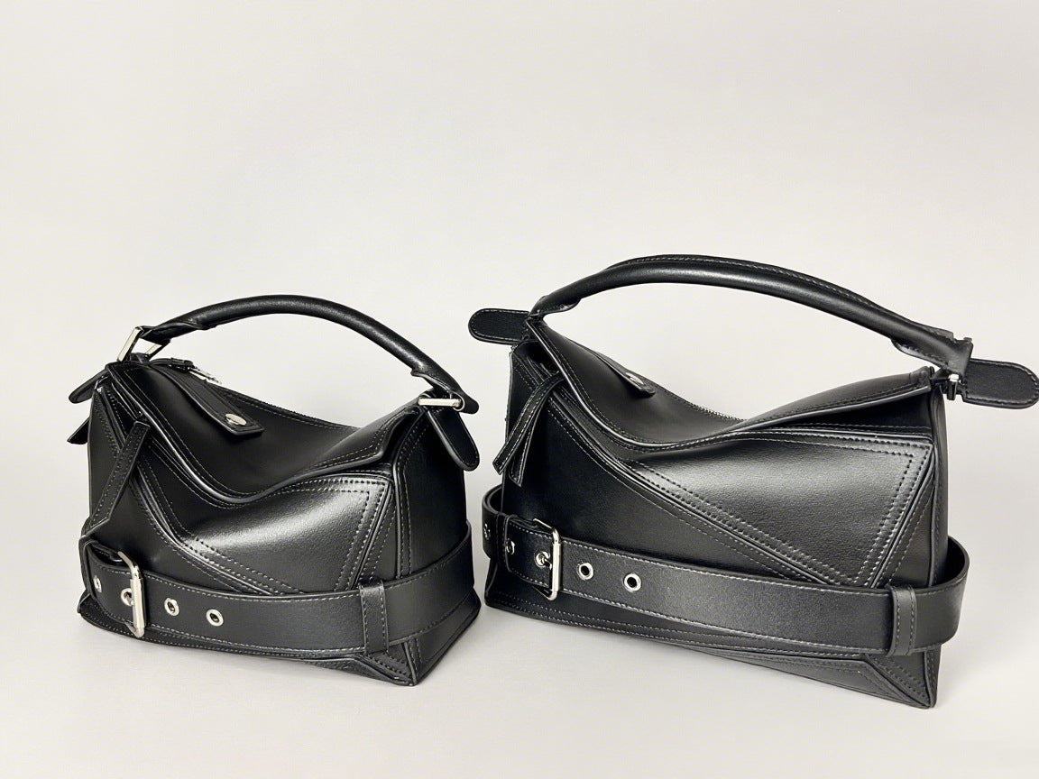 Unique Women's Genuine Leather Punk Locomotive Handbags