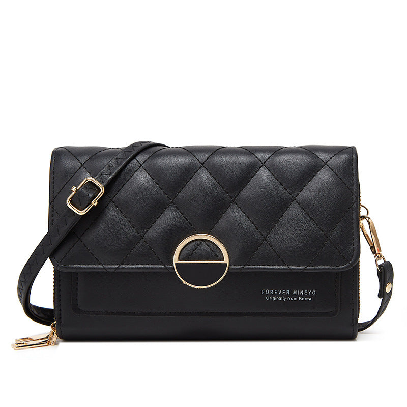 Women's Diamond Cell Fashion Embroidered Large Coin Purses