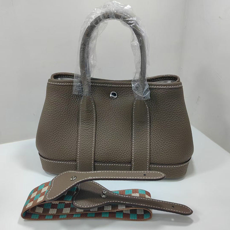 Women's Canvas Commuter Portable Leather Wide Handbags