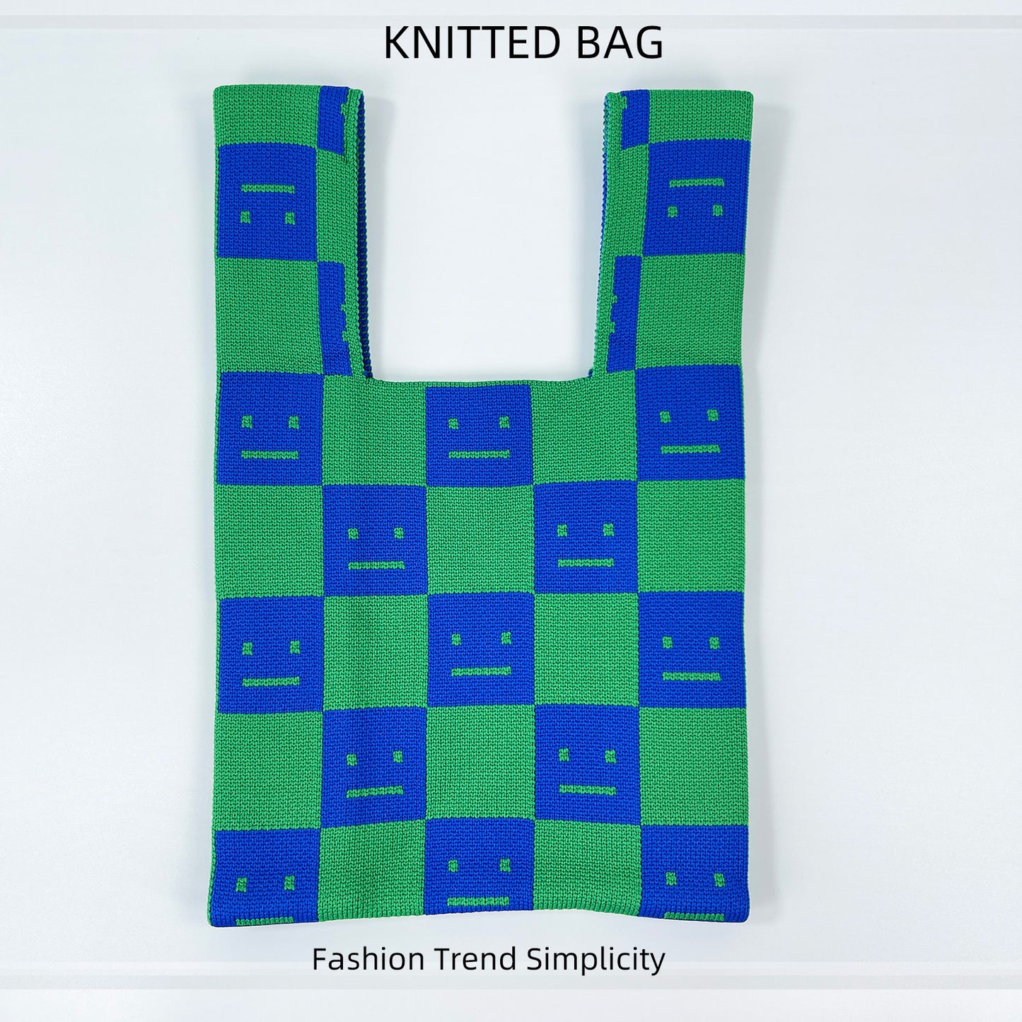 Women's Flower Knitted Large Capacity Totes Wrist Handbags