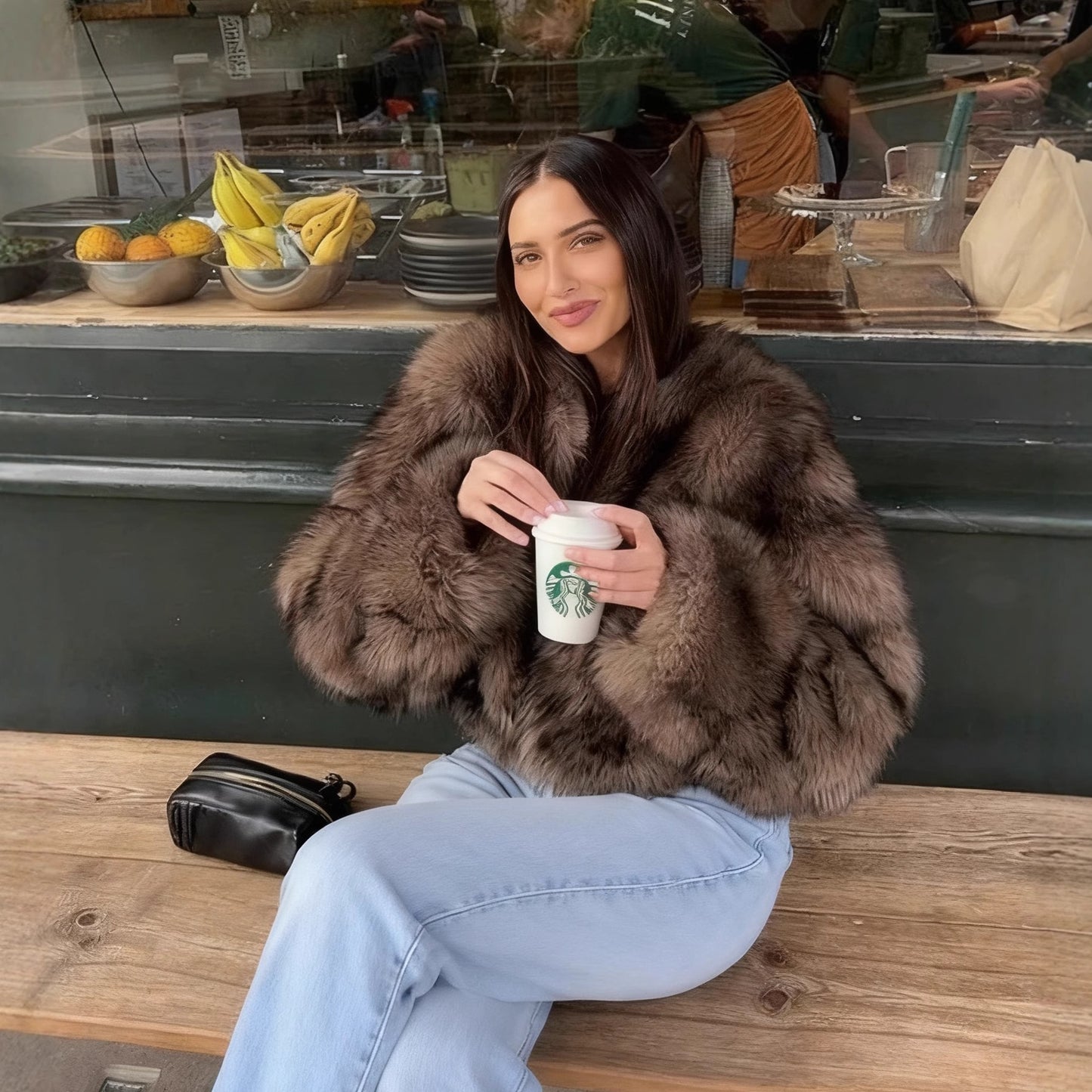 Women's Graceful Attractive Fashion Loose Furry Coats