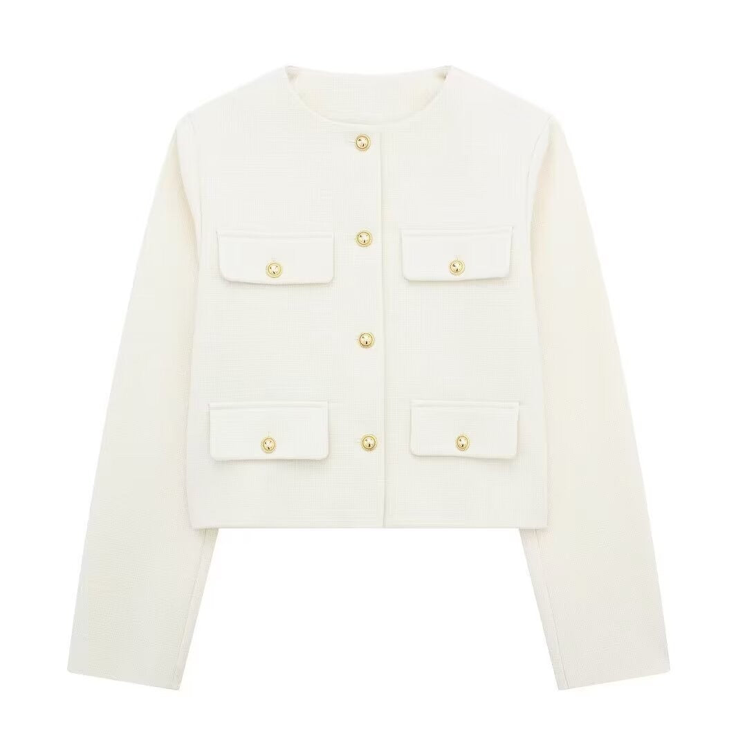 Women's Classic Style Fashion Button Decoration Coats