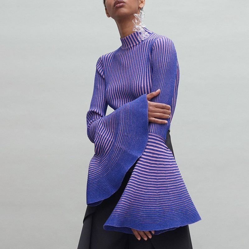 Women's Elegant Autumn Bell Sleeve Design High-grade Sweaters