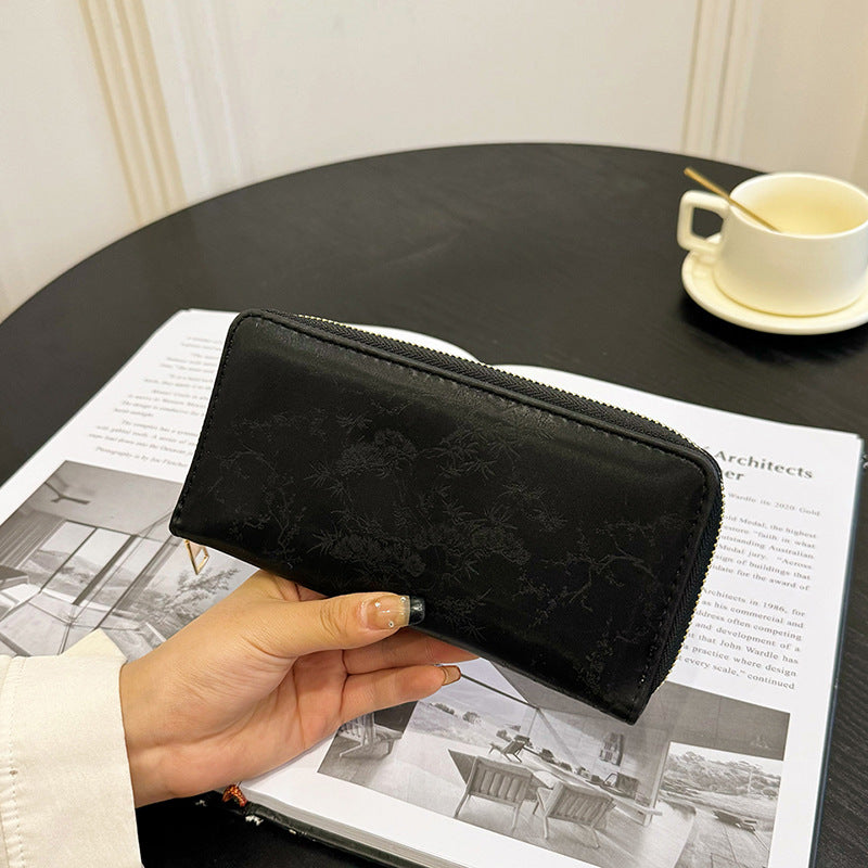 Long Zipper Multiple Slots Large Capacity Ladies Wallets