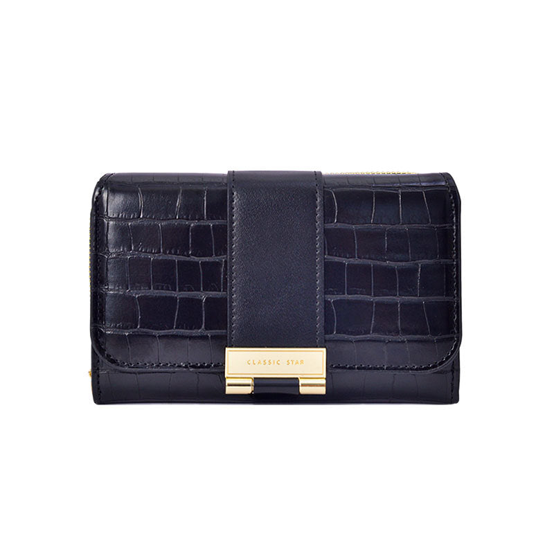 Women's Fashion Attractive Crocodile Pattern Clutch Ladies Wallets