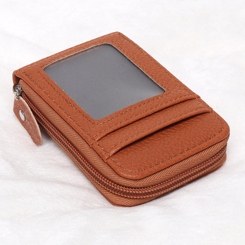 Creative Organ Multifunctional Zipper Vertical Short Card Holder