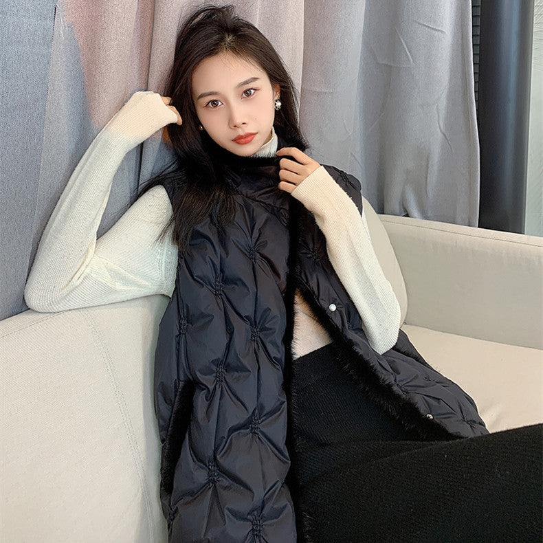 Women's Unique Down Design Korean Fashion Vests