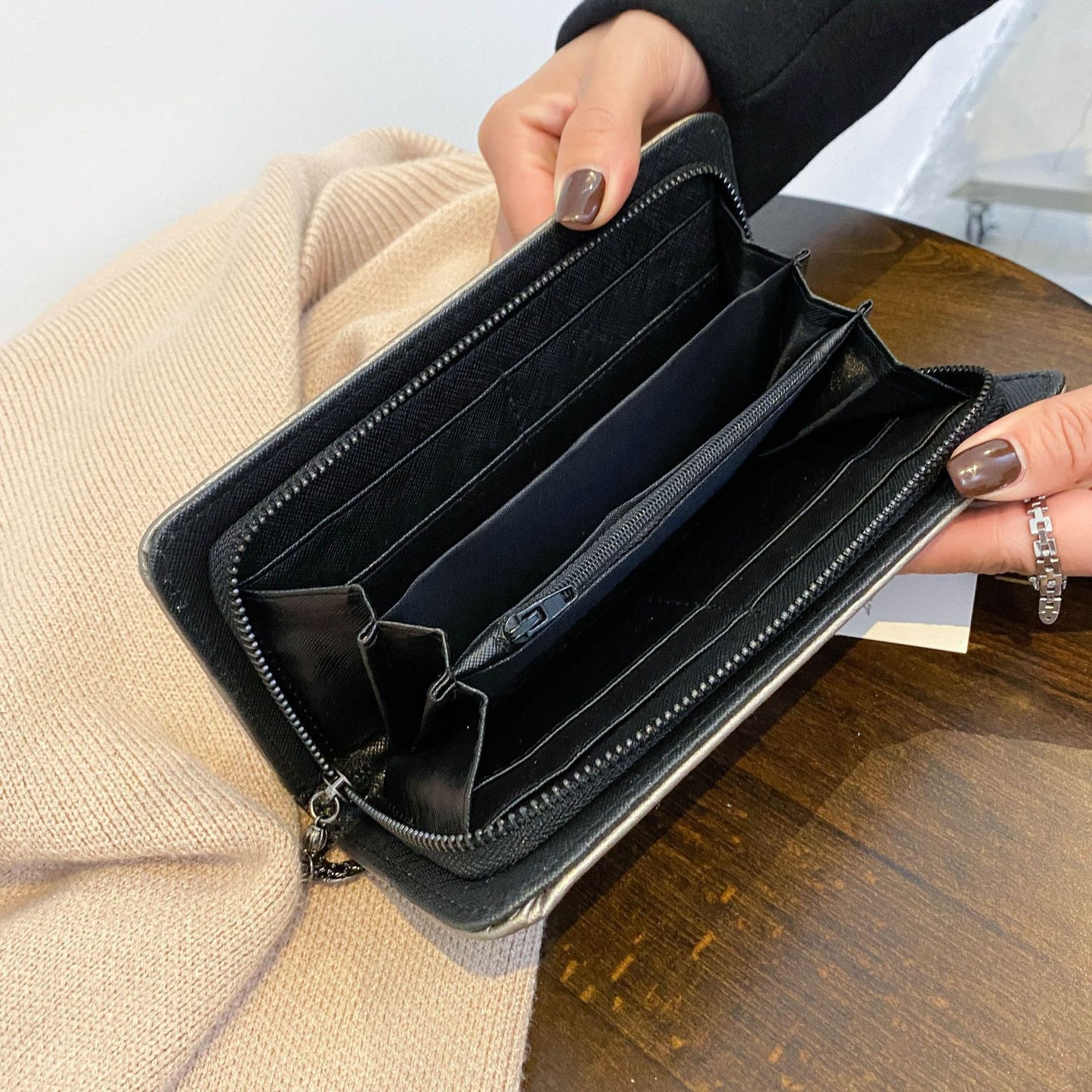 Stylish Elegant Punk Skull Long Clutch Ladies Wallets