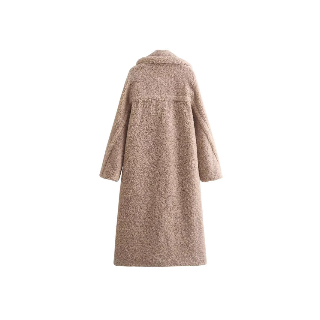 Women's Autumn French Design Fashion Fleece Long Clothing