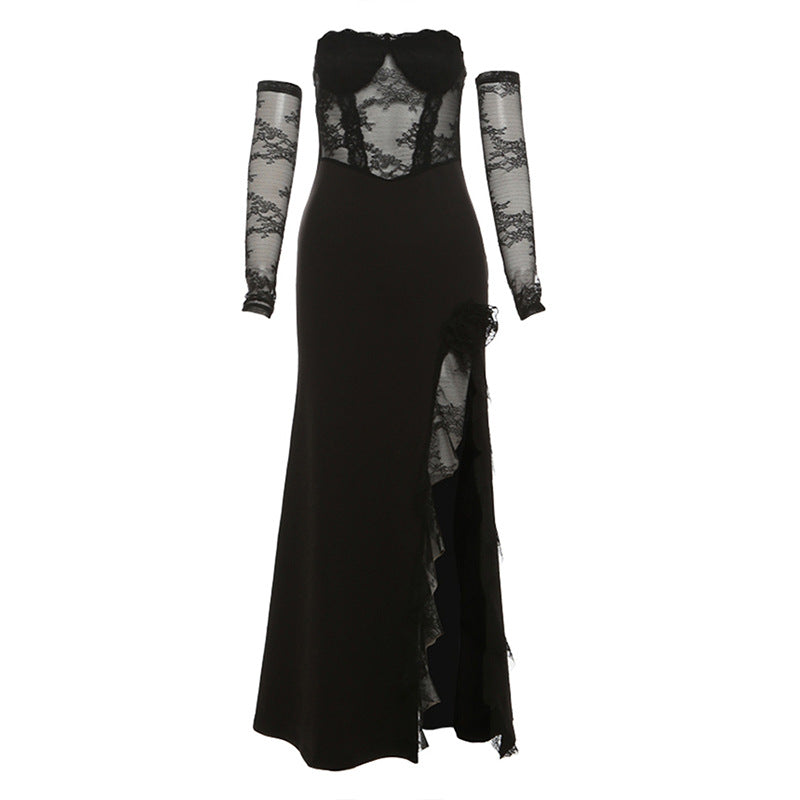 Women's Solid Color Slim Fit High Waist Dresses
