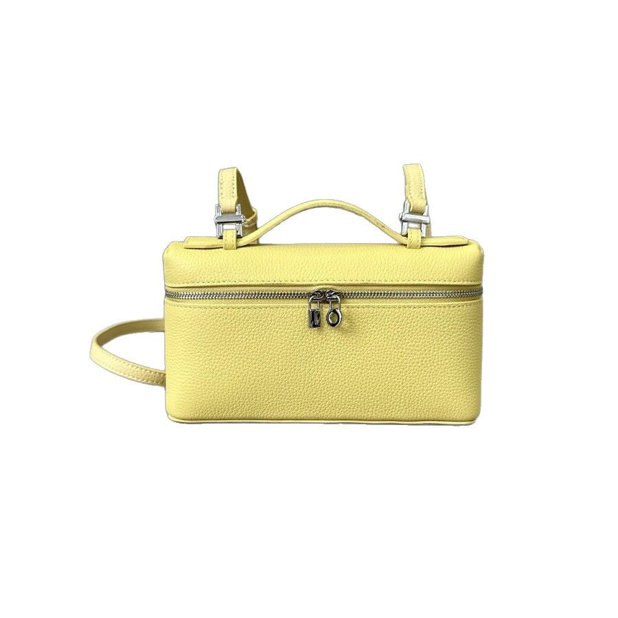 Women's Genuine Leather Macaron Color Series Litchi Handbags