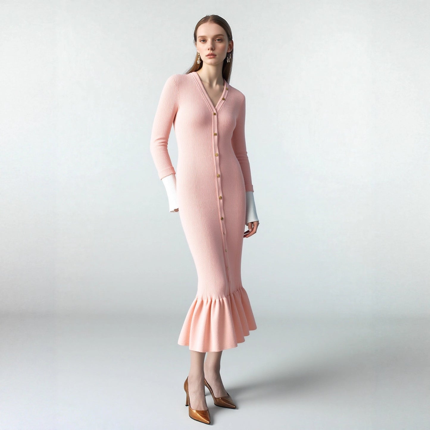 Women's High Quality Fashion Knitted Slim Fit Dresses