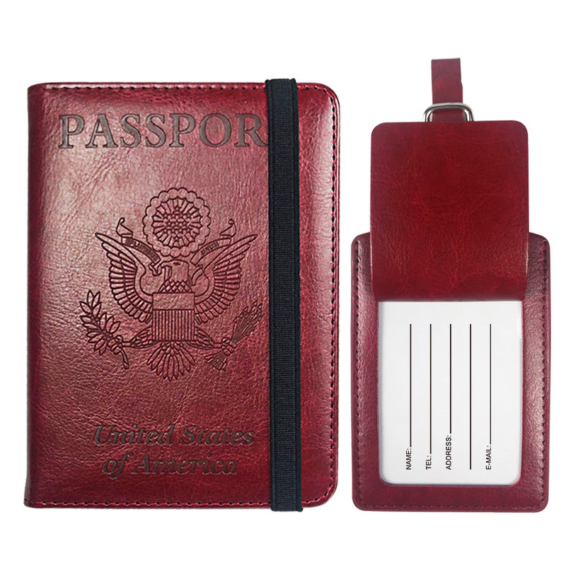 Pattern Voltage Transformer Leather Strap Passport Protection Usd Id Package