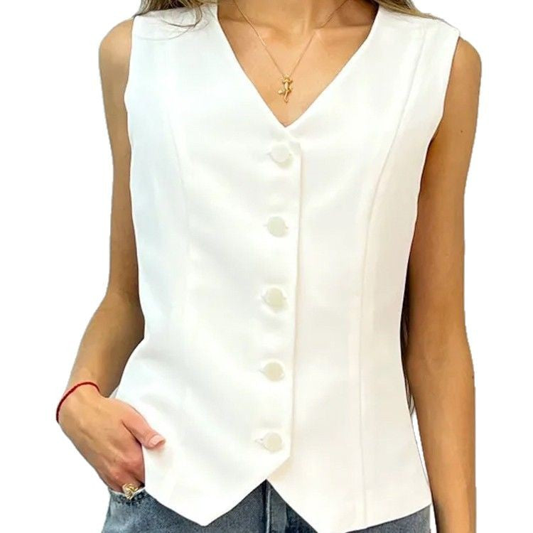 Women's Commuting Fashion Outer Wear Button Solid Color Tops