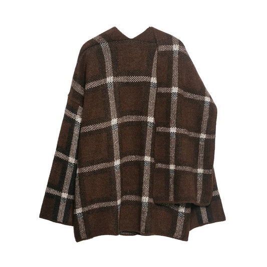 Women's Commuting Fashion Casual Plaid Scarf Knitwear