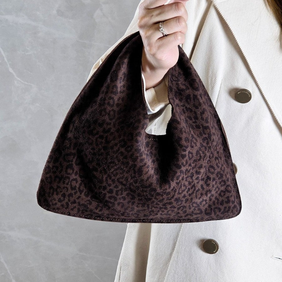 Versatile Print Cowhide Triangle Fashion Hand Handbags