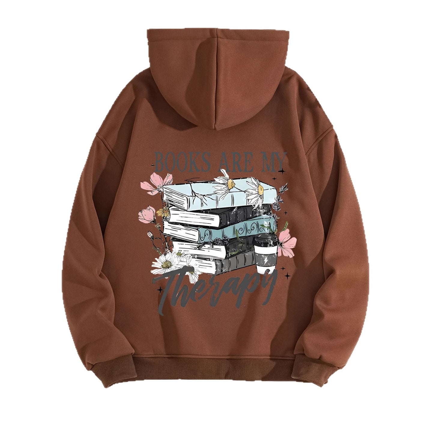 Women's Veet Padded Hooded Sweatshirt Floral Pattern Casual Sweaters