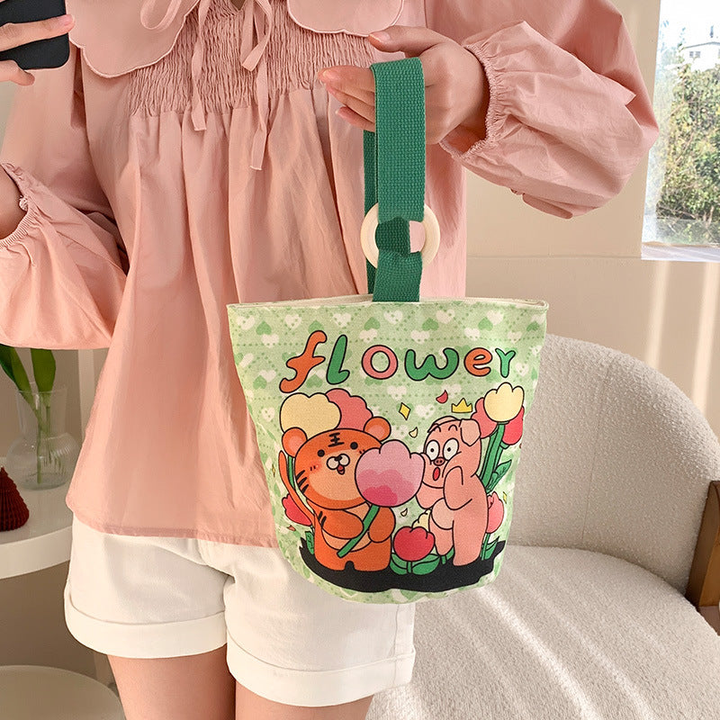 Korean Style Commuter Canvas Cute Cloth Handbags