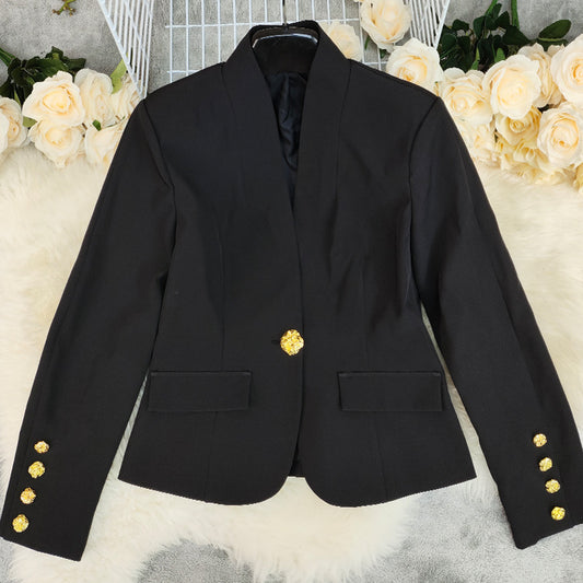 Women's Fashion Temperament Slim Fit Business Small Jackets