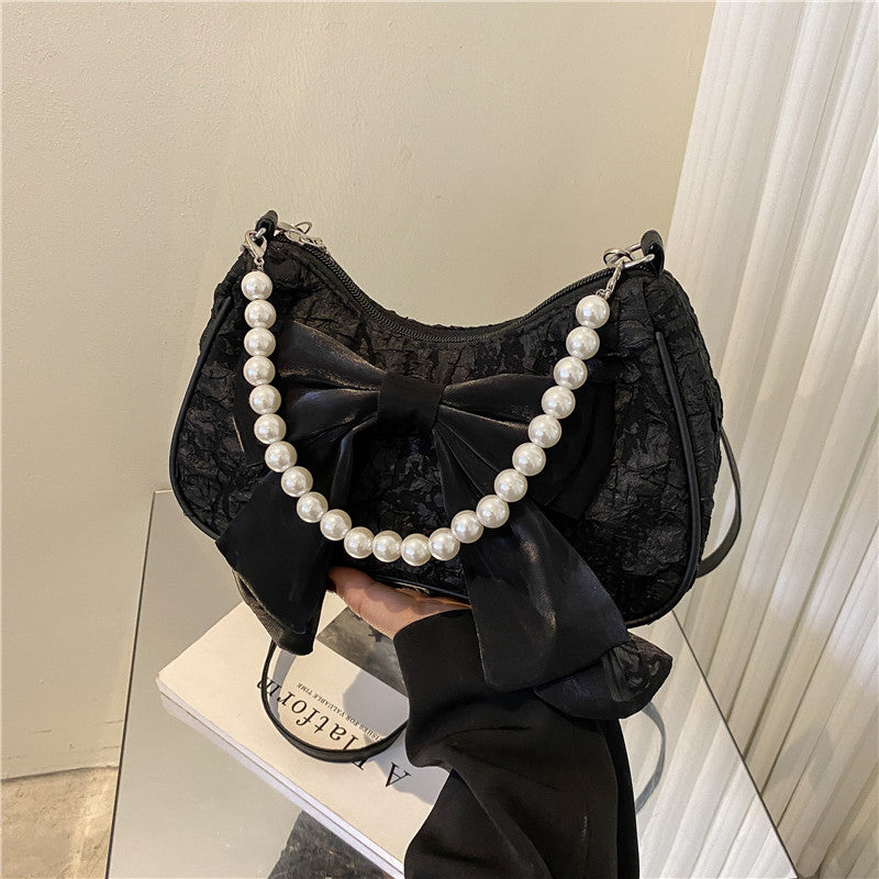 Women's Popular Niche Bow Summer Fashion Pearl Bags