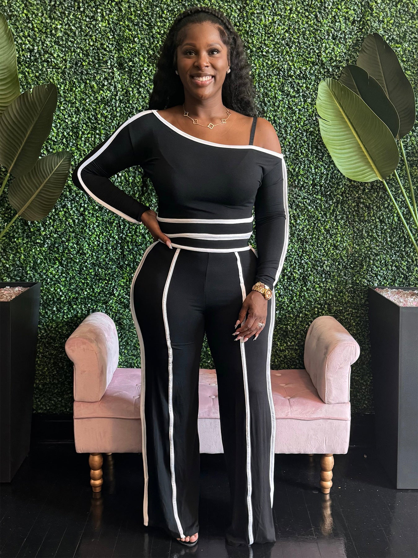 Women's Bright Line High-grade Slim Fit Sexy Hot Contrast Suits