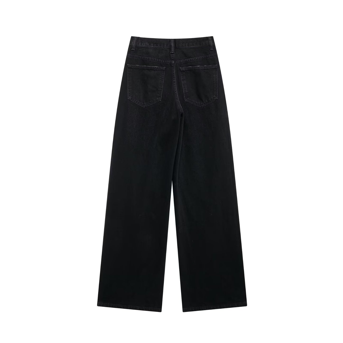 Women's Fashion Double Breasted Waist Of Trousers Jeans