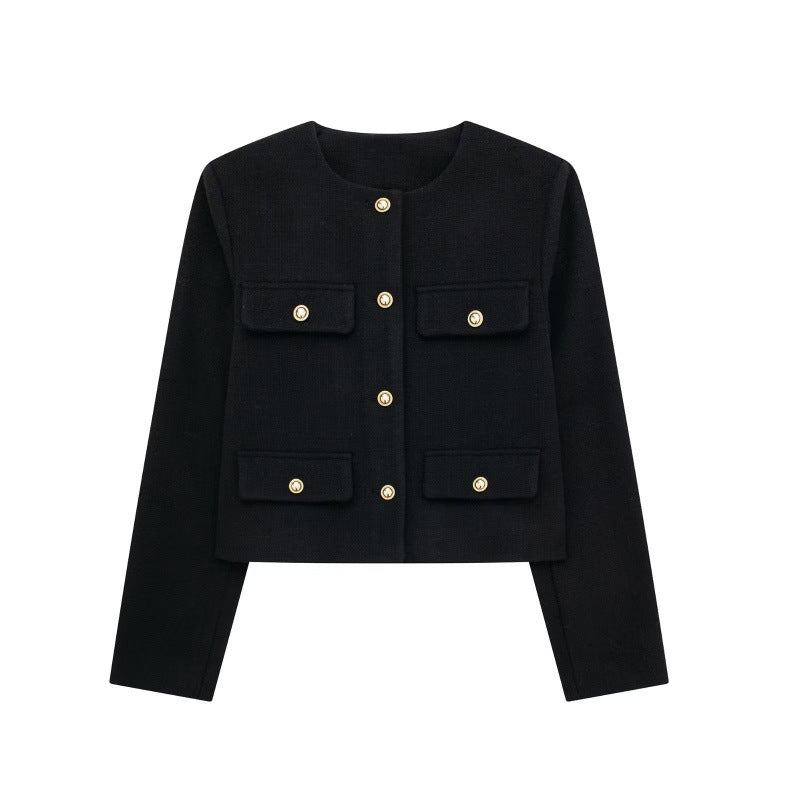 Women's Spring Street Fashion Casual Flip Trim Coats