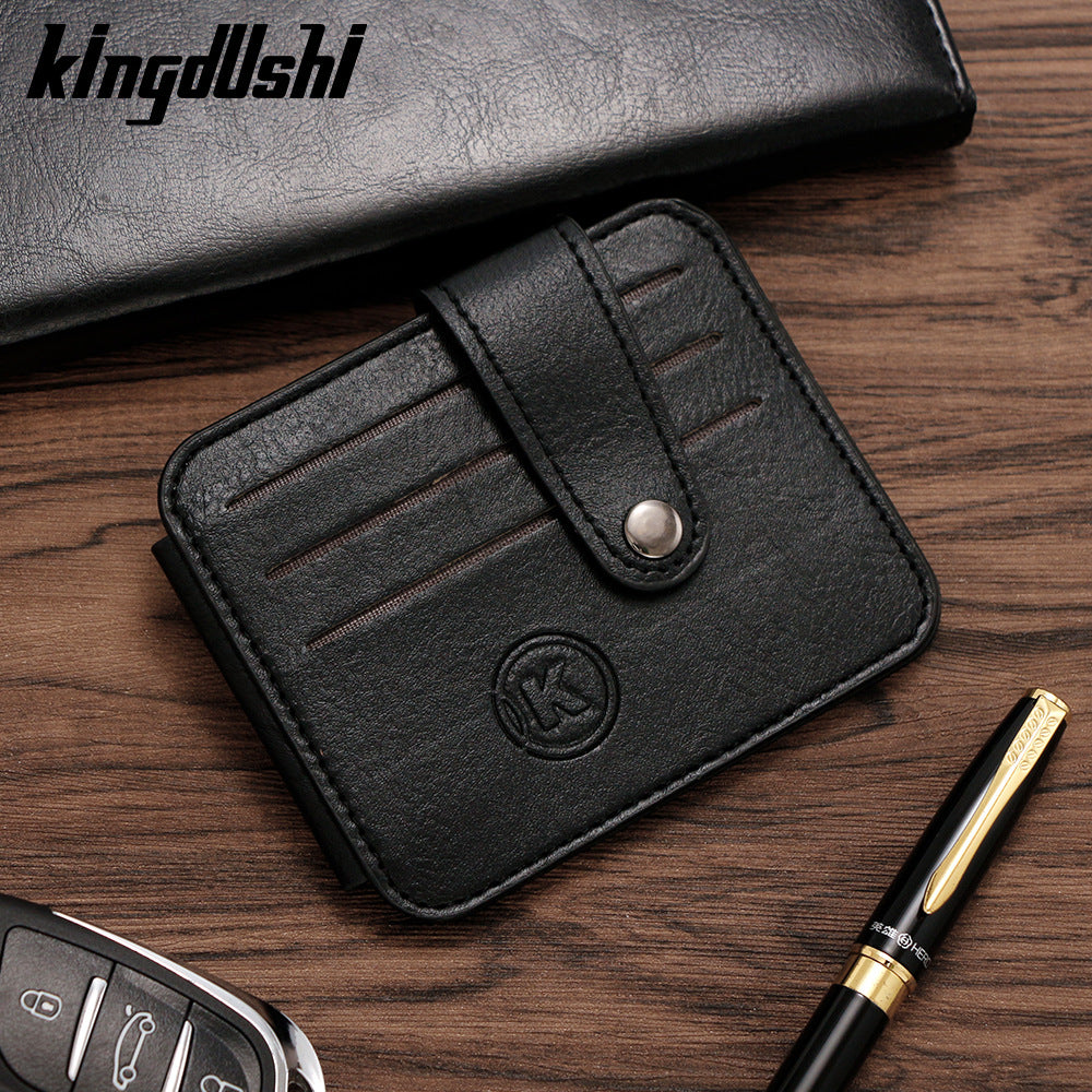 Retro Easy Matching Snap Multiple Slots Card Holder