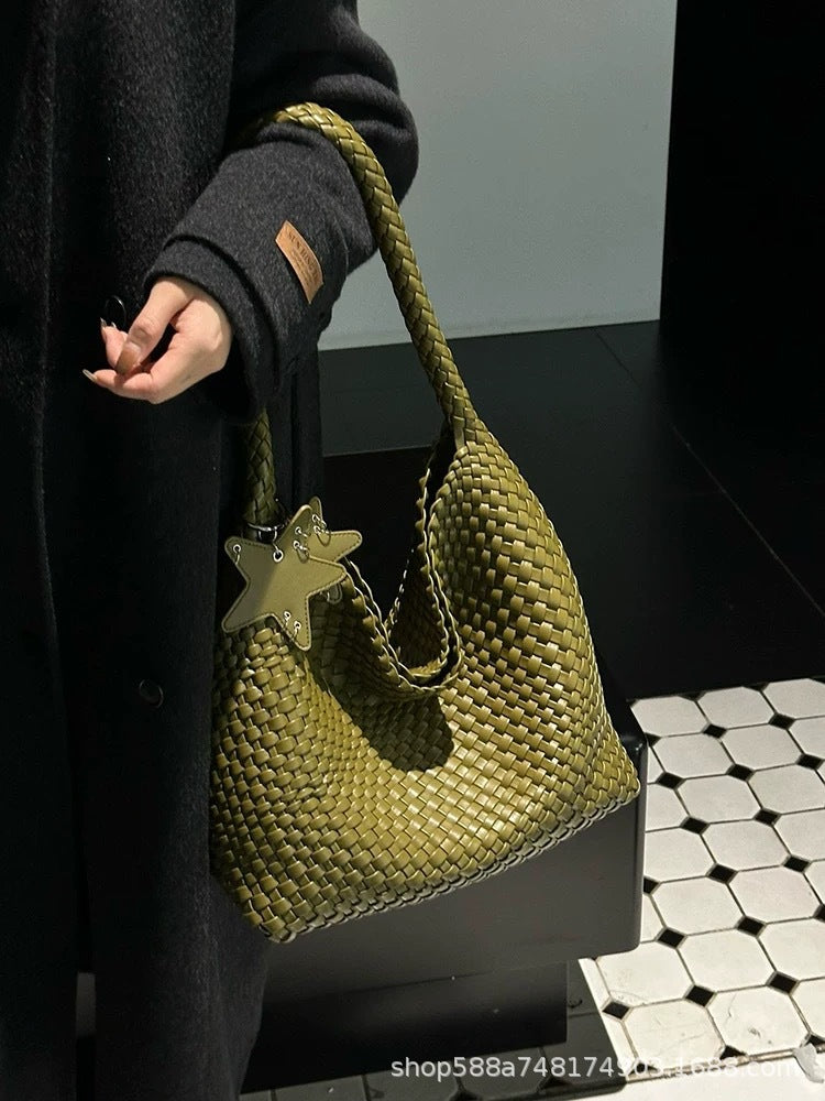 Women's Woven High-grade Exquisite Clutch Commute Underarm Bags