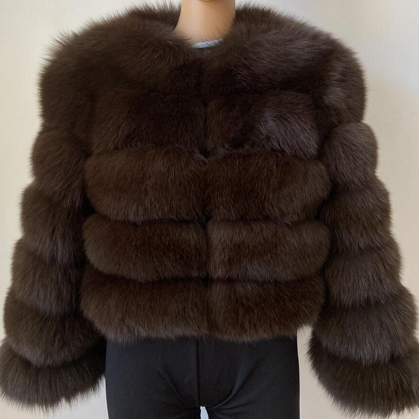 Fur Imitation Fox Stitching Winter Thickened Coats